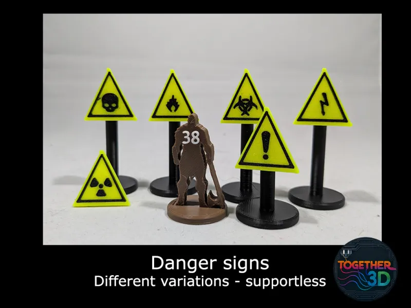 GEVAAR borden - scatter terrein (Steunloos)