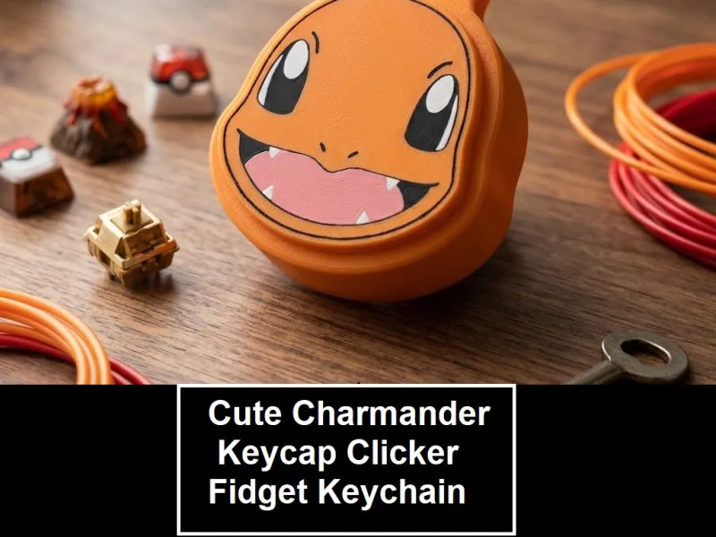 Cute Charmander Keycap Clicker / Fidget Keychain