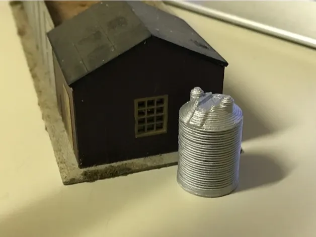 H0 Scale 2m (metric) water drum/tank