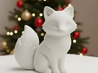 Elegant Fox Christmas Ornament 🦊 (3D Printable Model)
