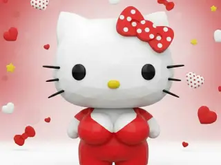 Hello Kitty Cute poligonal