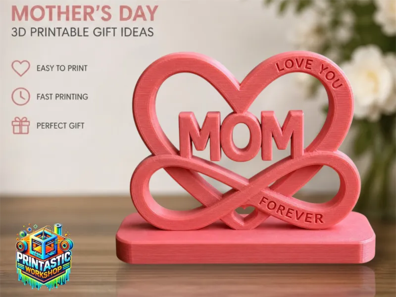 MOTHER’S DAY INFINITY HEART “MOM” DESK DECOR