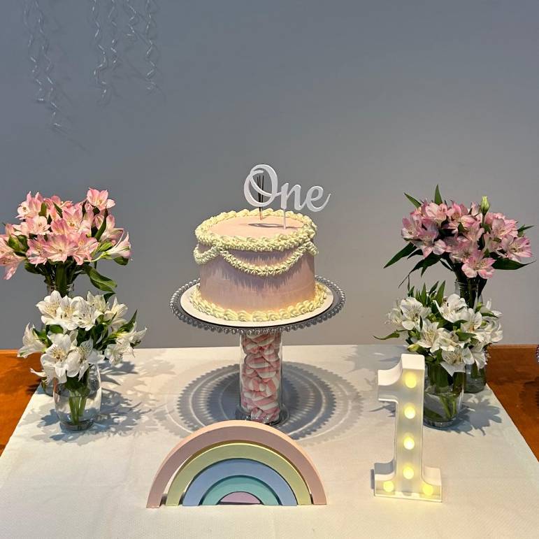 "ONE" Cake Topper – First Birthday Decoration