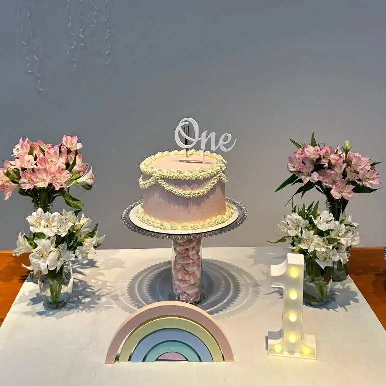 "ONE" Cake Topper – First Birthday Decoration