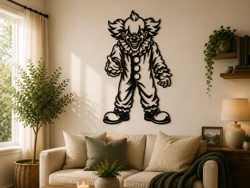Scary Clown 2D Wall Art