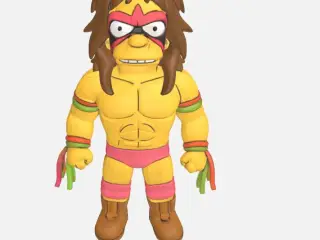 Ultimate Warrior – Simpsons Style Wrestling Figure