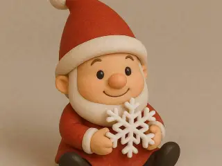 Santa whit snowflake