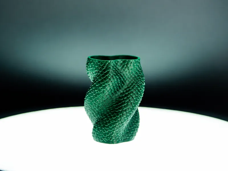 Vase and Container with Reptilian Texture