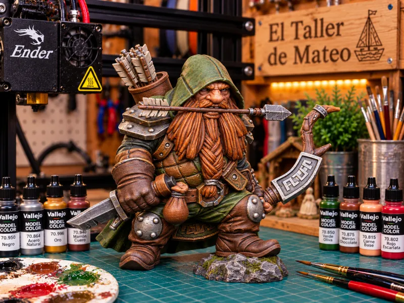 Enano Guardabosques Guerrero – El Taller de Mateo