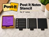 Post-it Notes Holder and Stencils-0