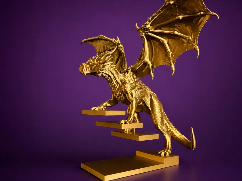Drache auf der Treppe