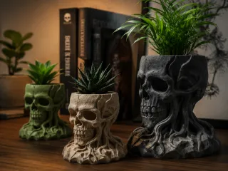 Rootbound Skull Planter