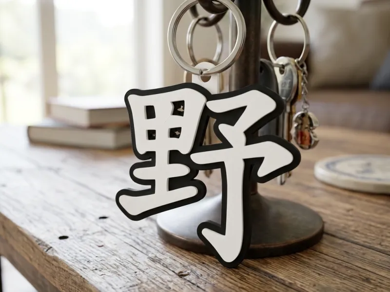 Kanji - Natur - Schlüsselanhänger