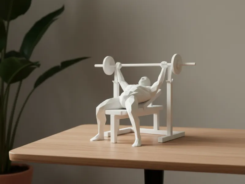 Mini Palestra da Scrivania – Figura Decorativa di Panca Piana