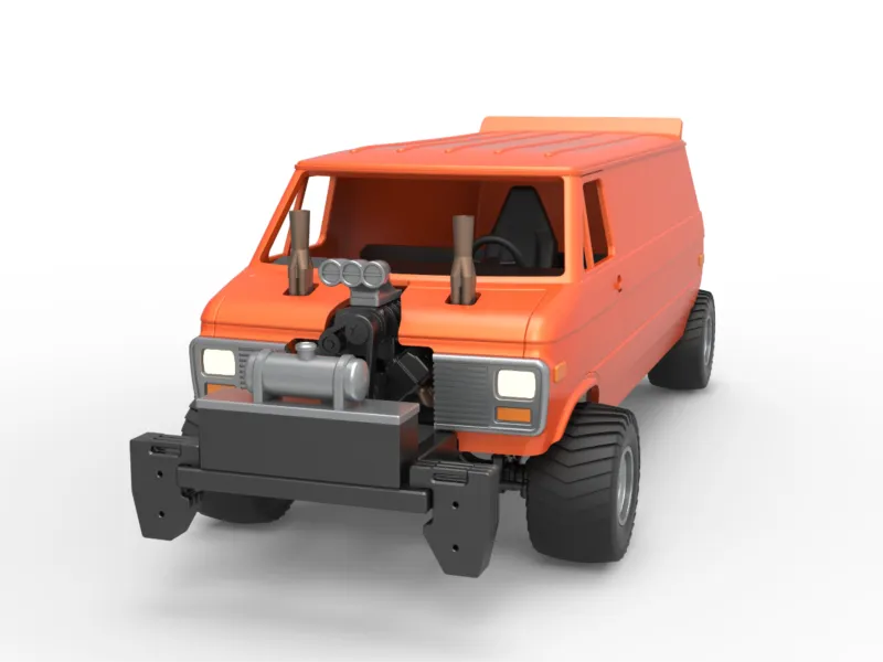 Furgonetă de tractare 4wd Versiunea 2 Scara 1:25