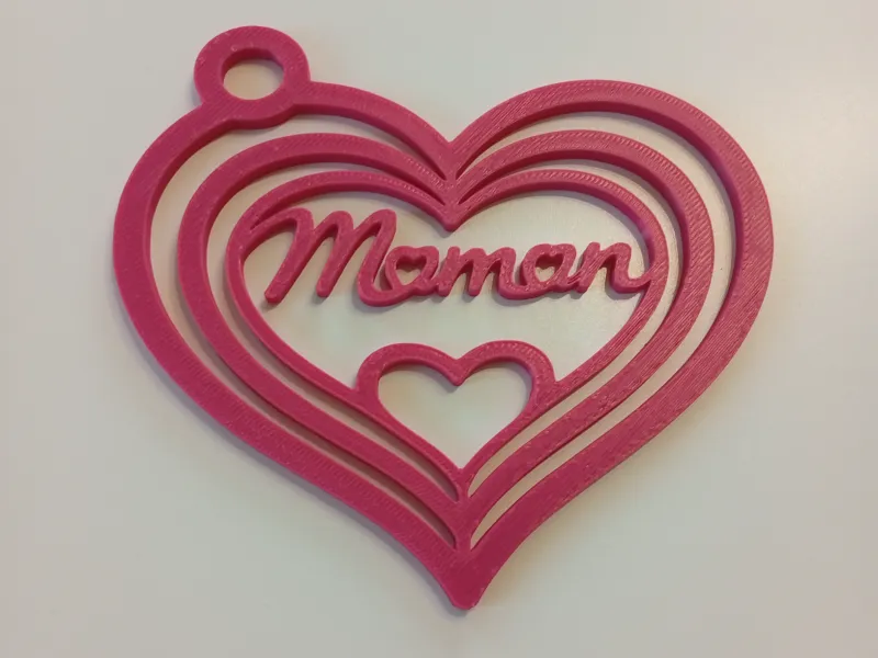 keychain maman multi coeurs