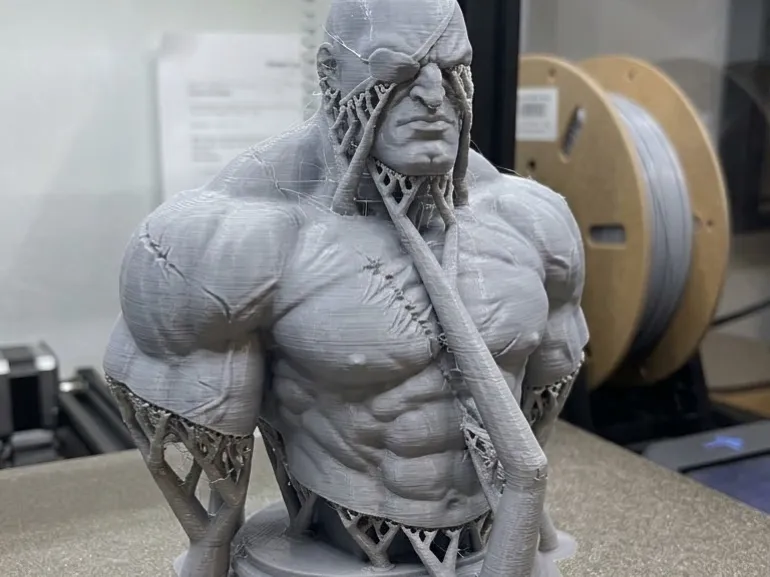 Sagat Bust STL Street Fighter Sculpture 3D Print Model