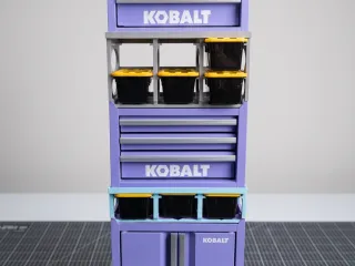 🧰 Mini Toolbox Rack — Mini Tool Box On Top, Mini Bins Under
