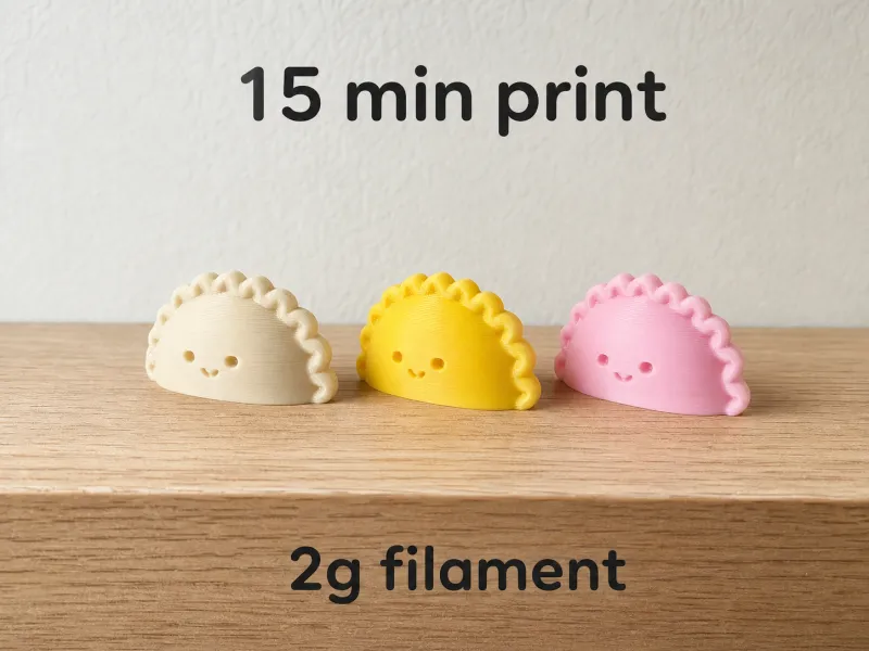 Cute Mini Dumpling Buddy | Easy Food Print