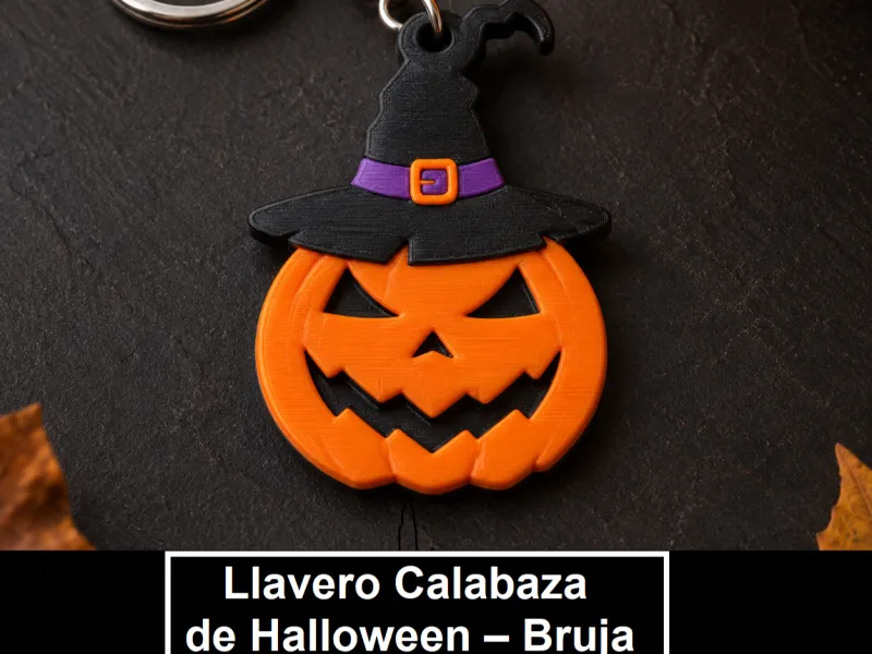 Breloc Dovleac de Halloween – Vrăjitoare