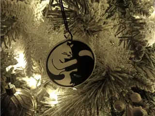 Cat Ornament Yin/Yang
