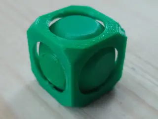 Rotating Sphere inside Cube