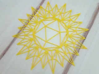Sun Wall Art Low Poly