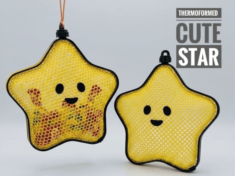 Thermoformed cute star