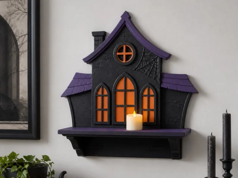 Charming Shelf House with Gothic Design