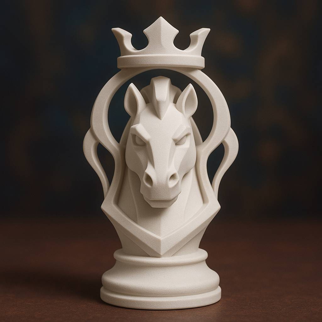 Chess Knight Floating Crown