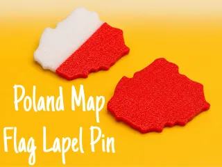 Poland Map Flag Lapel Pin