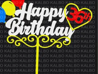 Happy 36th Birthday Cake Topper