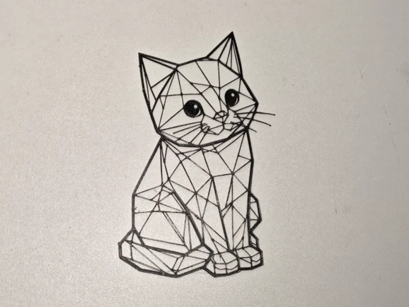 Geometric  Low-Poly Cat Wall Art & Hanging Decoration