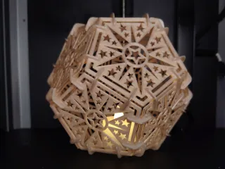 Lámpara Dodecaedro de Estrellas Entrelazadas