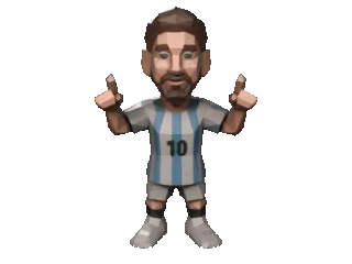 Messi Low Poly Argentina