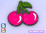 Badge Reel Topper Flat Back cherry-0