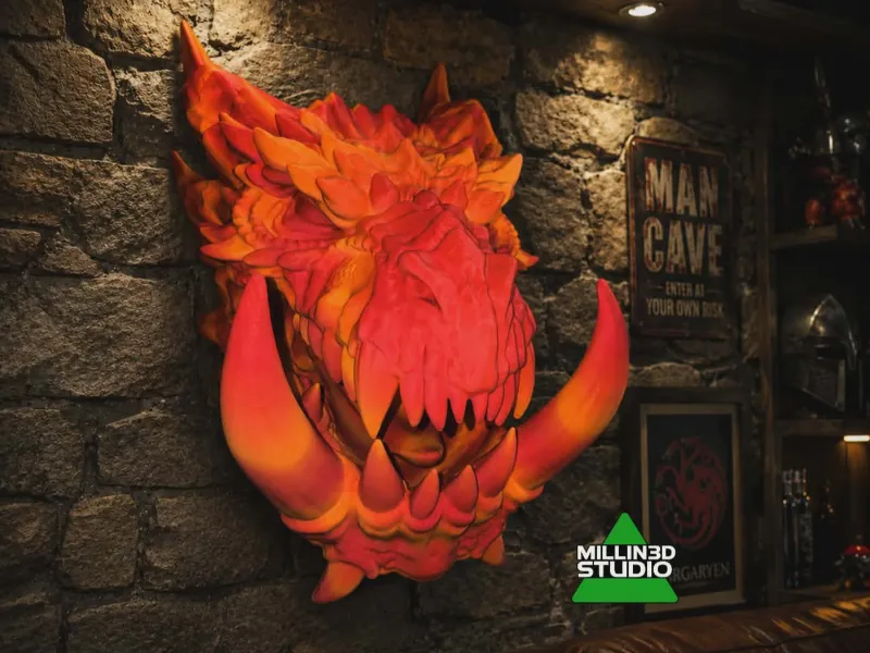 Toothy Dragon Head Wall Mount