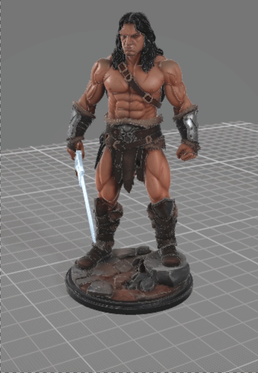 CONAN EL BÁRBARO – Estatua imprimible en 3D de alto detalle (STL)