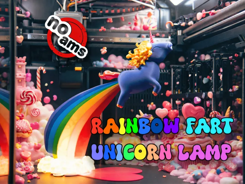 Die Einhorn-Regenbogen-Furzlampe