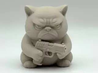 Grumpy Cat with a Gun