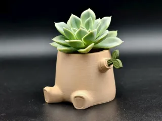 树桩发芽磁吸花盆