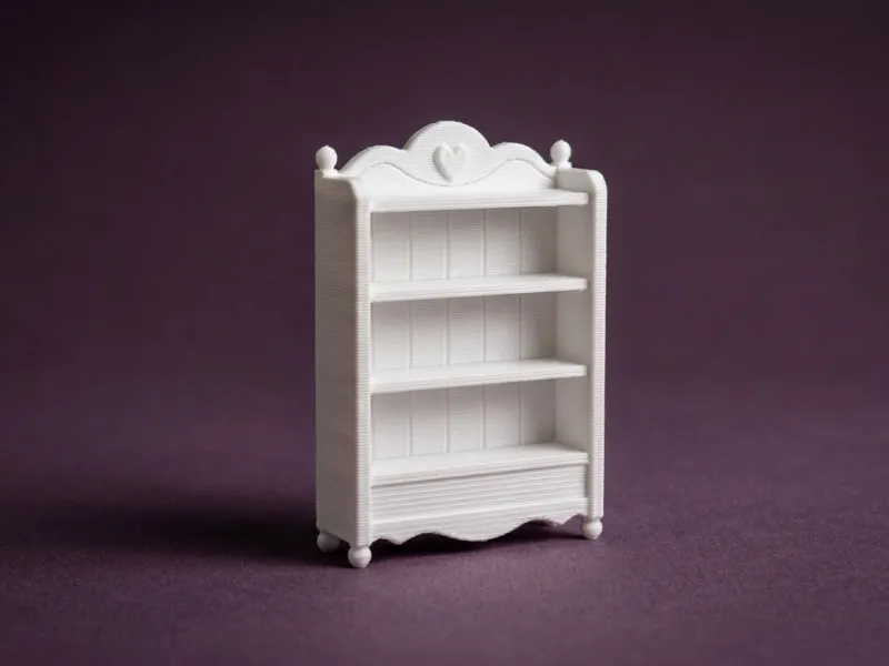Dollhouse Bookshelf Cabinet 3D Model