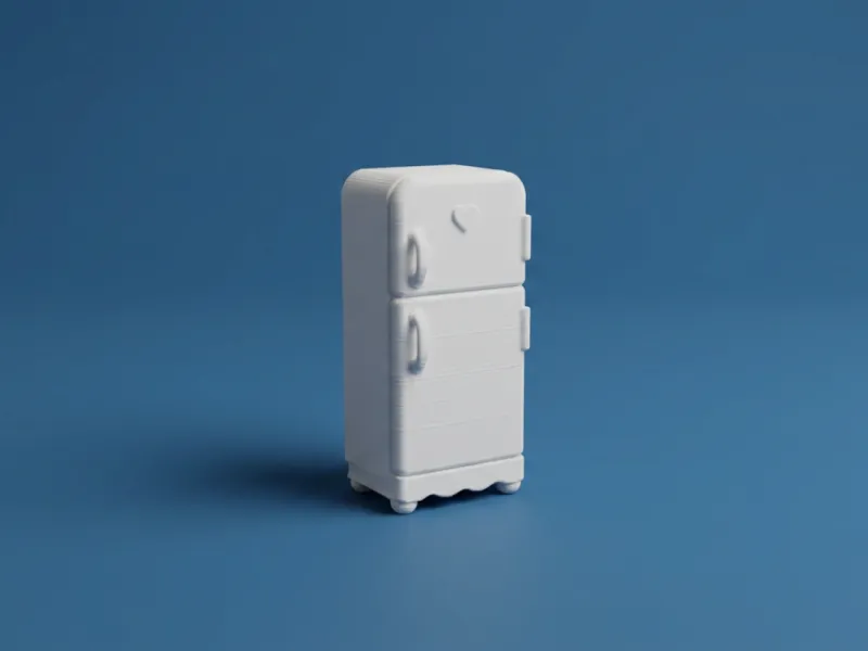 Dollhouse Refrigerator 3D Model