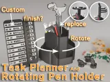 Rotating Pen Holder and Task Planner 旋转笔筒 计划打卡器-0