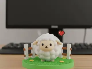 Single-Print Fluffy Sheep