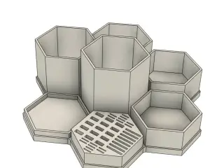Modular Honeycomb Desk Organizer