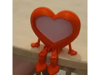 Porta foto cuore con gambe flessibili