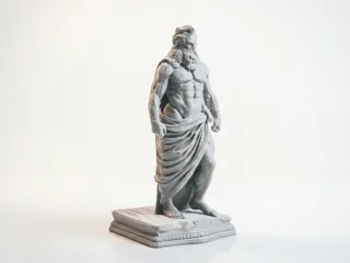 Zeus King of Olympus Greek God Figurine 3D Printable