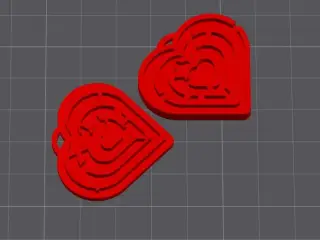 Love #7 - Interlocking Hearts Maze Keychains