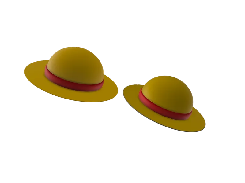 Luffy's Straw Hat One Piece (.step, .stl)